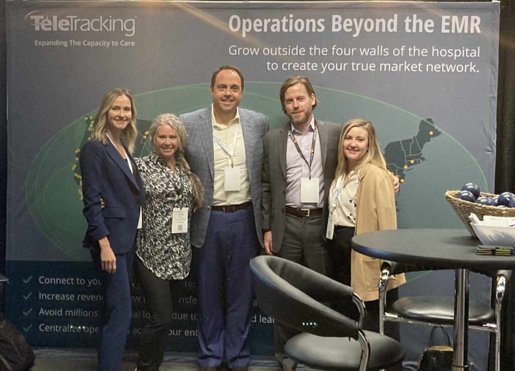 The TeleTracking team and booth at Becker's 14th Annual Meeting in Chicago